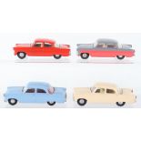 Four Unboxed Tri-ang 100 Ford Zodiac Spot On Models