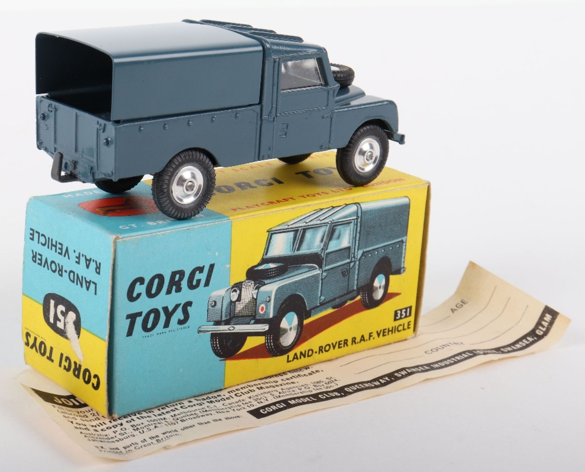 Scarce Corgi Toys 351 Land Rover R.A.F. Vehicle - Bild 2 aus 2