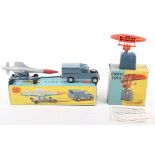 Boxed Corgi Toys GS.3 RAF Land Rover and Thunderbird Guided missile on trolley,