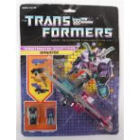 Vintage Hasbro Transformers G1 Target master Decepticon Spinister carded figure