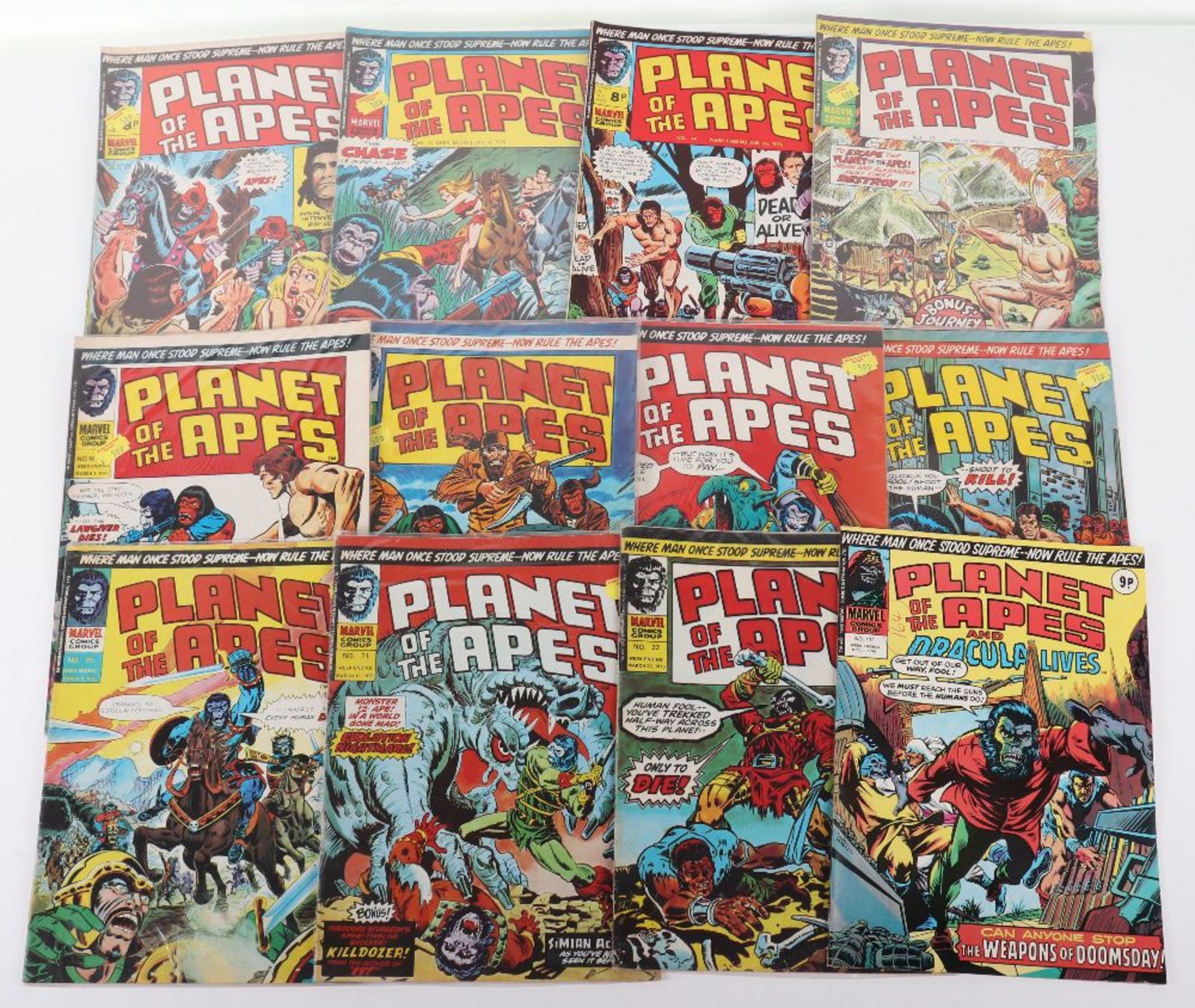 Vintage Marvel Comics group Planet of the Apes / Dracula lives Comics - Image 2 of 5