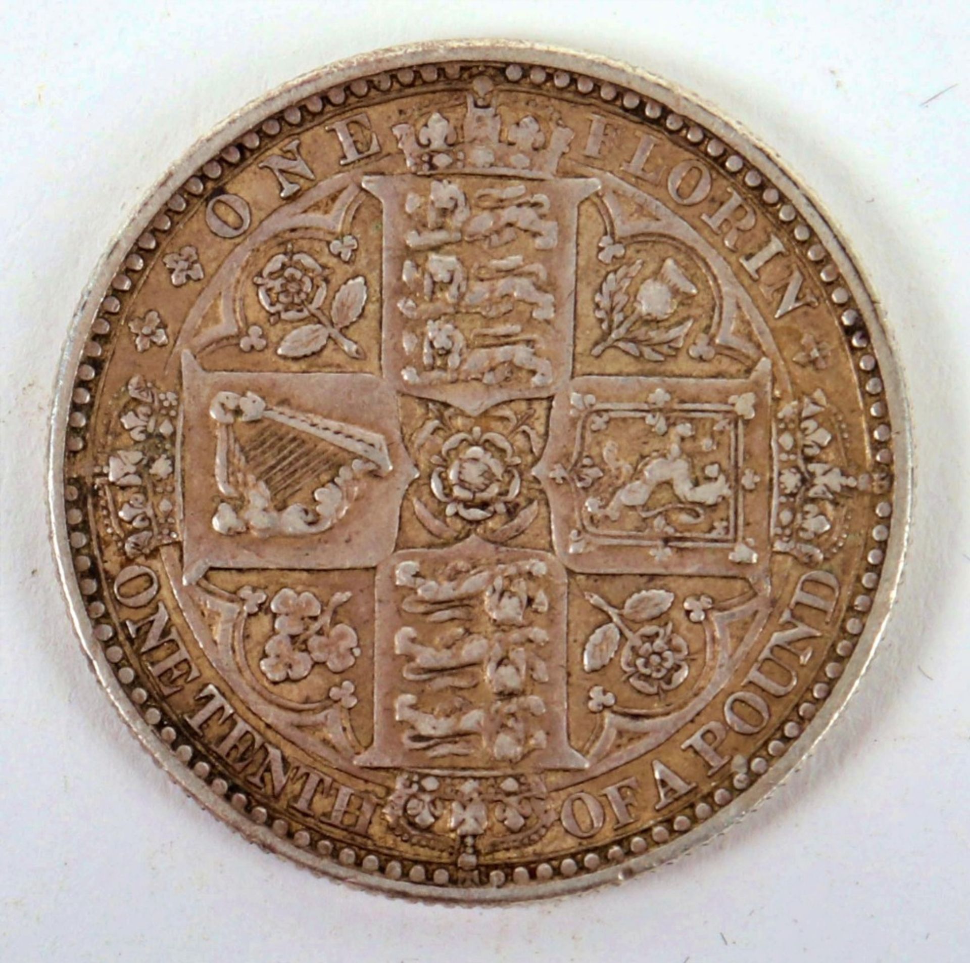 Victoria, 1849 Florin ‘Godless’ Type A - Bild 2 aus 2