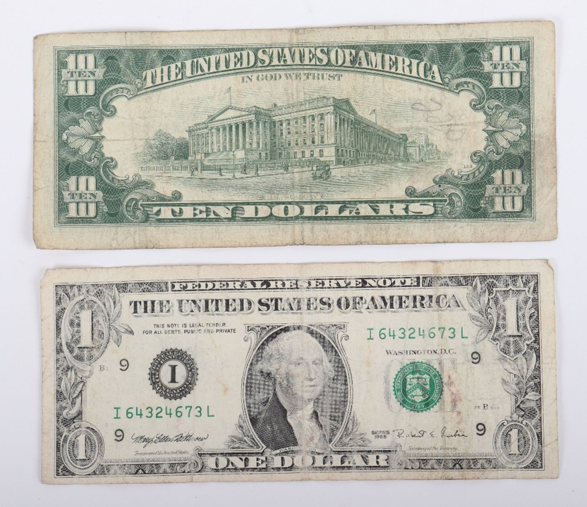USA Ten Dollar banknote misprint printing error - Bild 2 aus 2