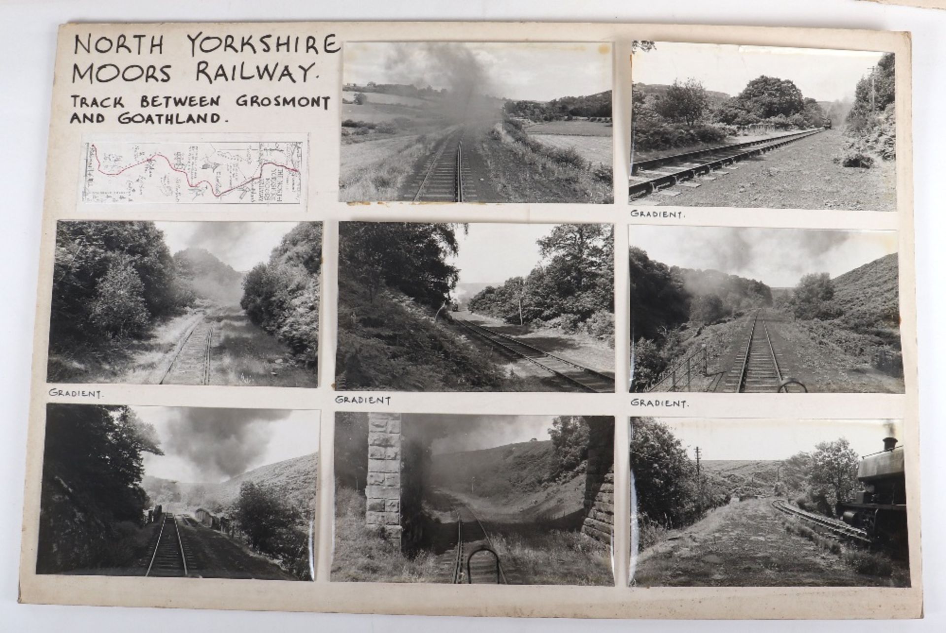 Thirty eight photographs mounted onto card of North Yorkshire Moors Railway - Image 9 of 9