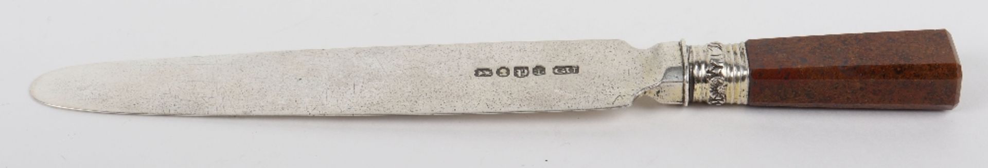 A Georgian silver letter opener, Birmingham 1831 - Image 6 of 6