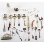 A selection of silver and silver plated items