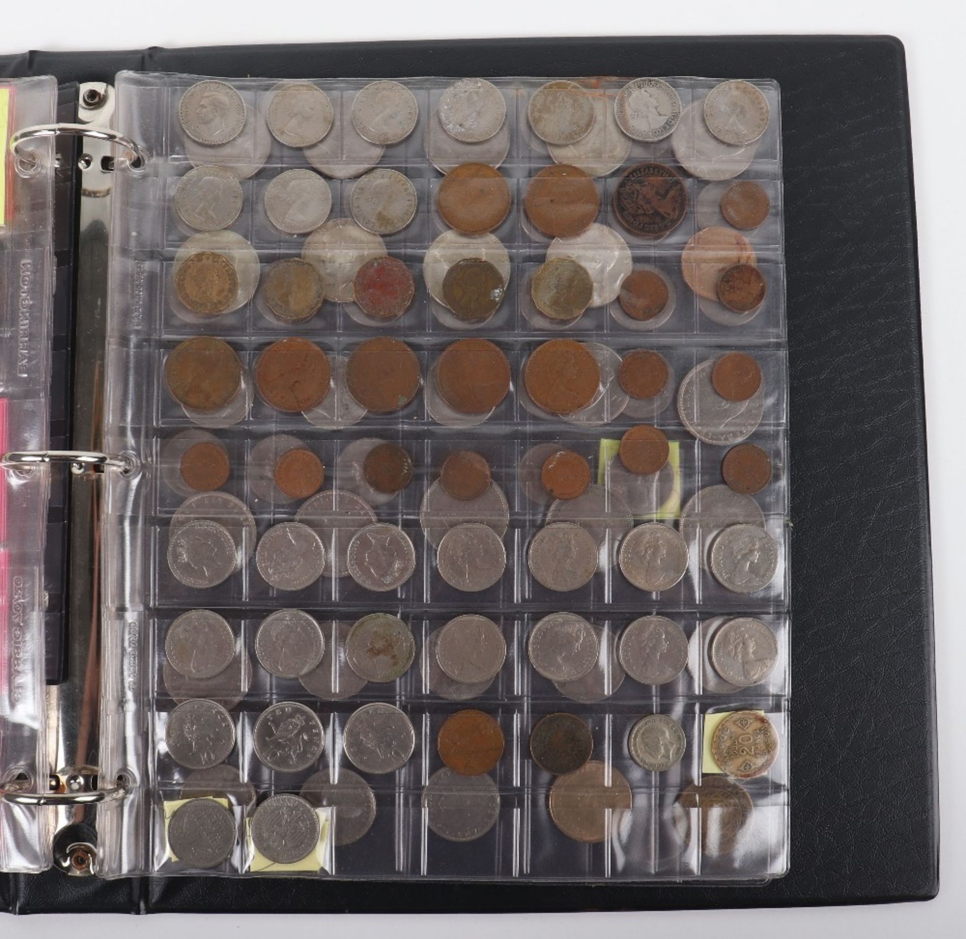 A folder of mainly 20th century GB, Spanish and USA coinage - Bild 5 aus 6