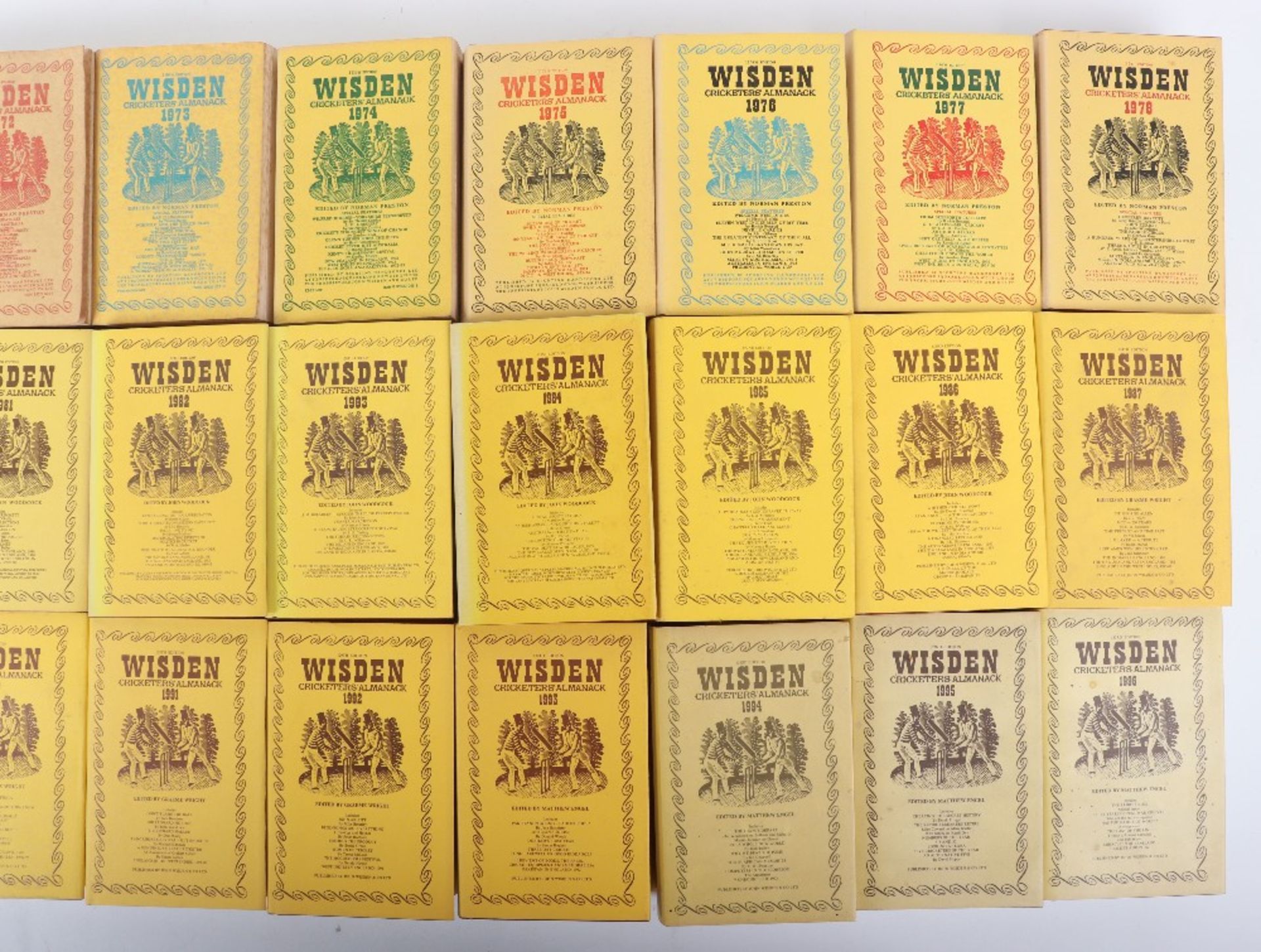 A complete run of Wisden Cricketing Almanac from 1971-1996 - Bild 3 aus 4