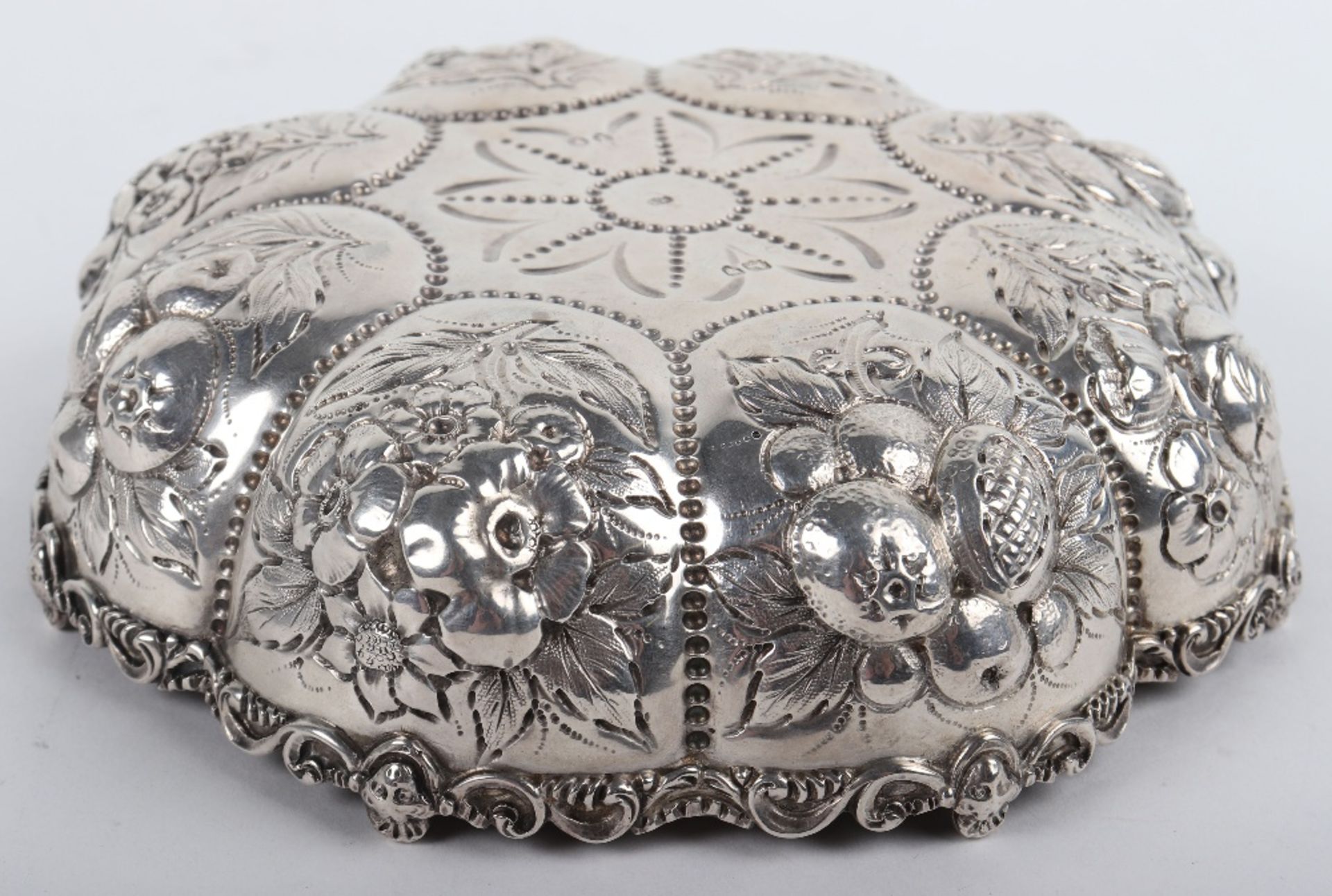 A Victorian silver chased bowl, William Cripps, London 1884 - Image 5 of 7