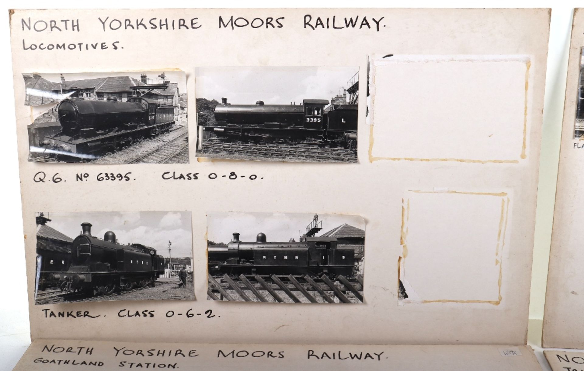 Thirty eight photographs mounted onto card of North Yorkshire Moors Railway - Image 2 of 9