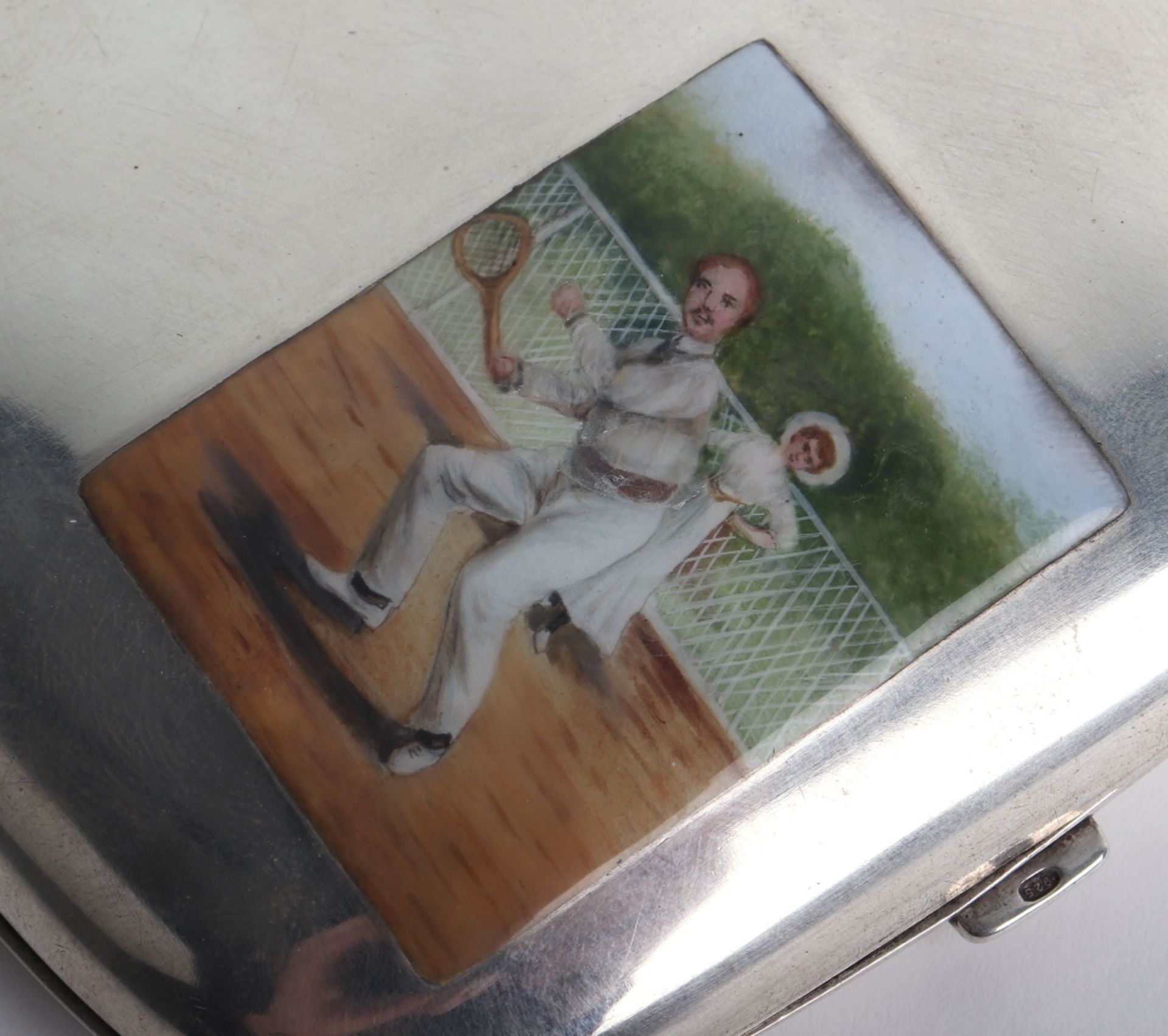 A silver and enamel import cigarette case, early 20th century - Image 3 of 5