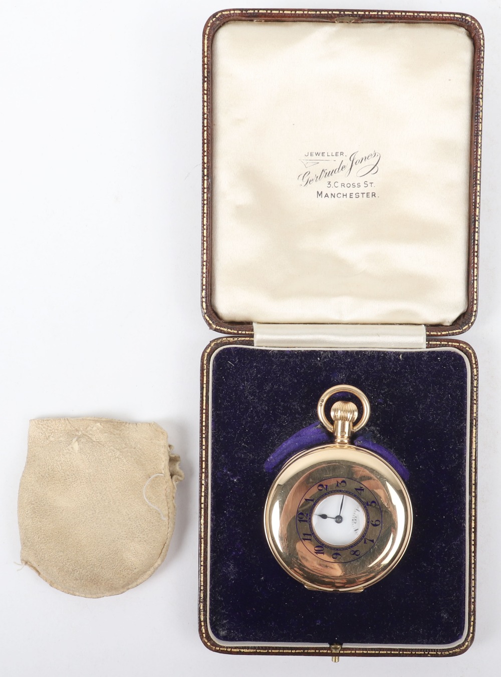 An 18ct gold half hunter pocket watch, Paul Ditisheim