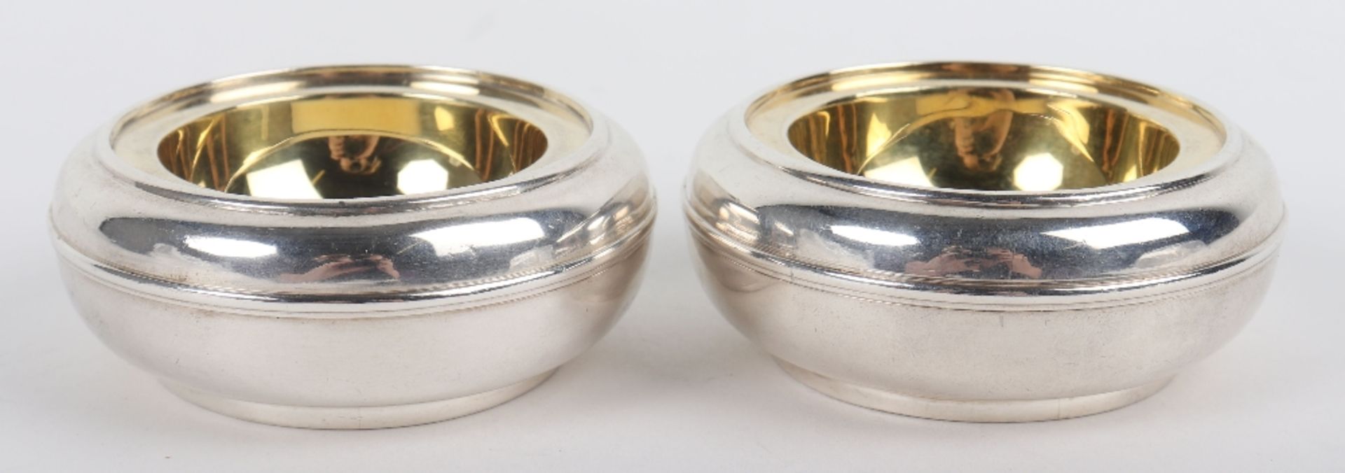 A pair of Britannia standard silver salts, Crichton Brothers, 1925