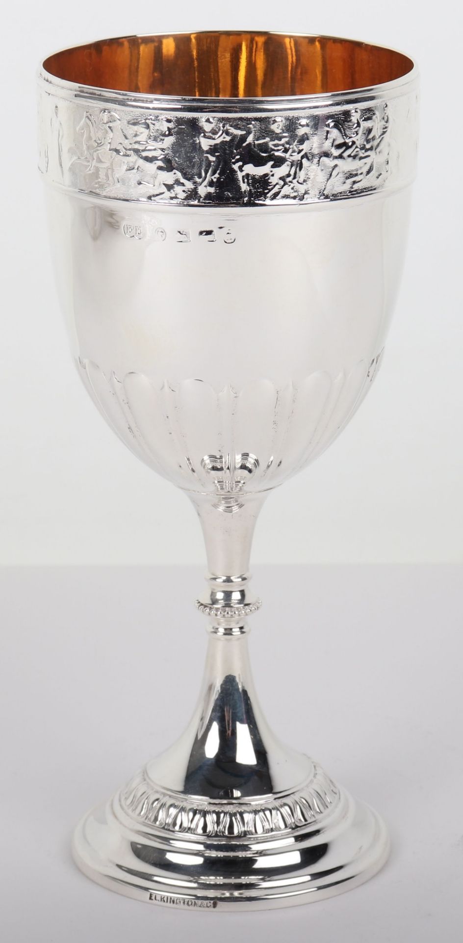 A Victorian silver goblet, Elkington & Co, Birmingham 1883 - Image 2 of 6