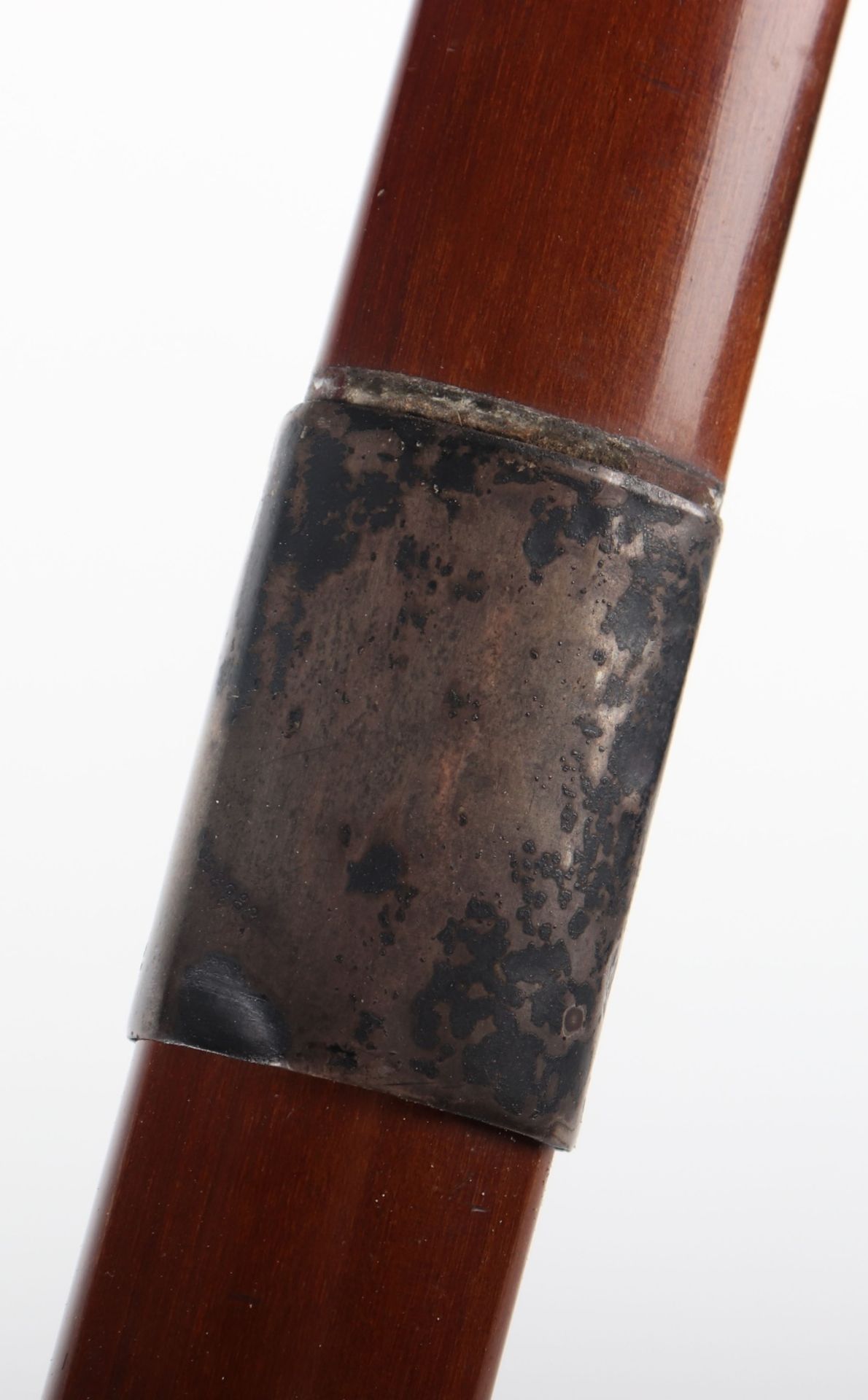 An early 20th century horn and silver banded walking cane - Bild 16 aus 19