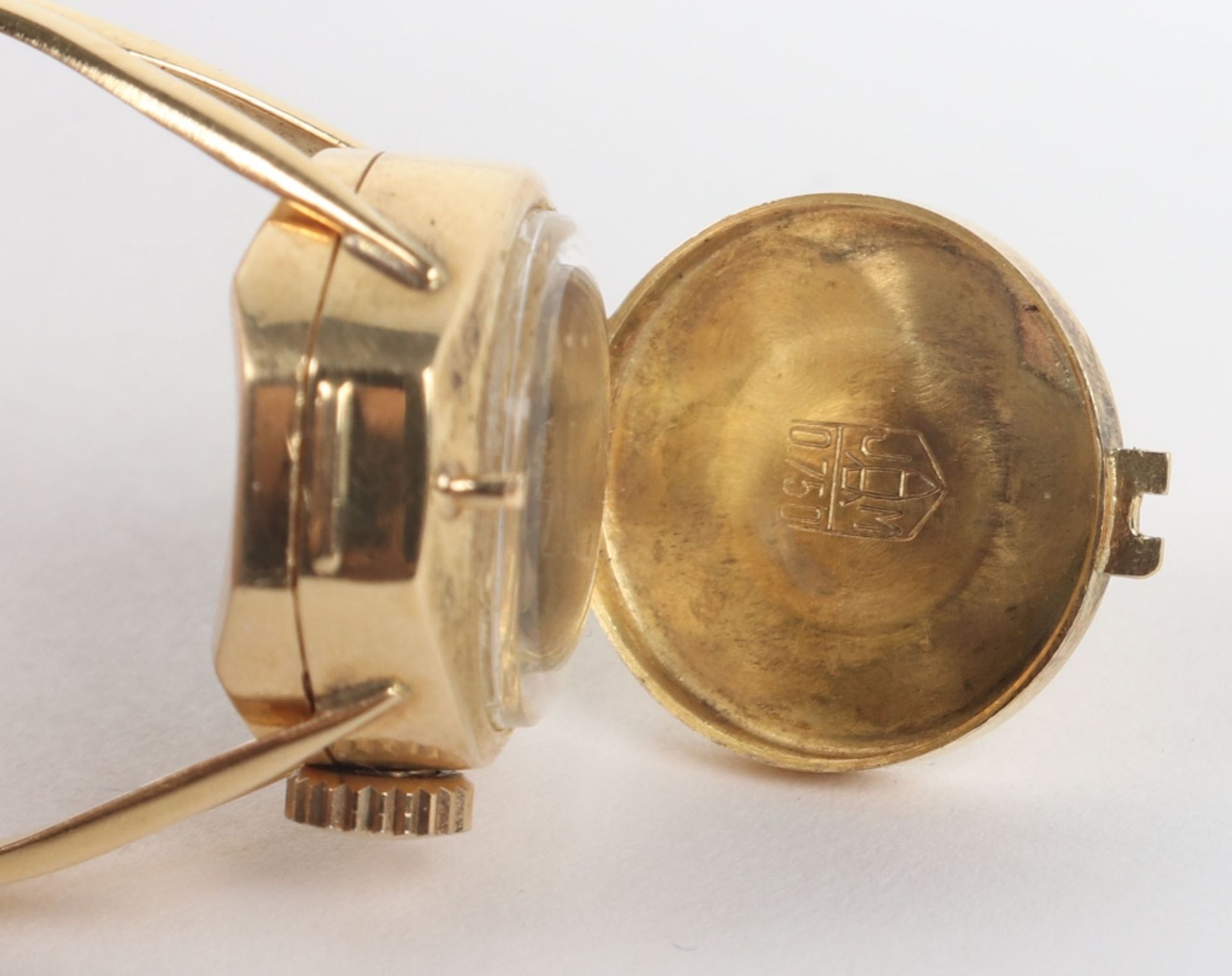 An unusual 18ct gold Emka ring watch - Bild 5 aus 6