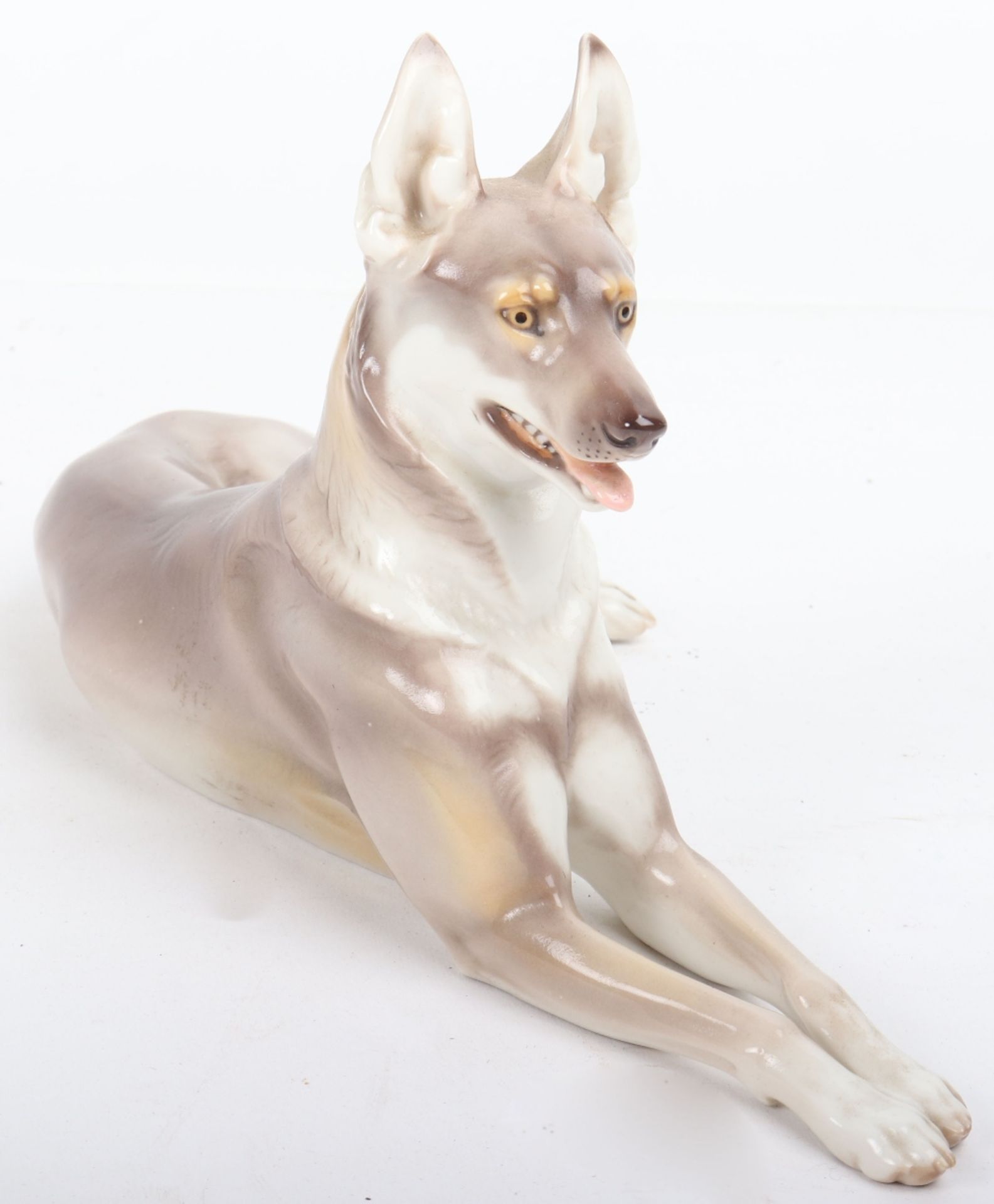 A 1930’s Allach style porcelain dog, by Karner - Image 2 of 8