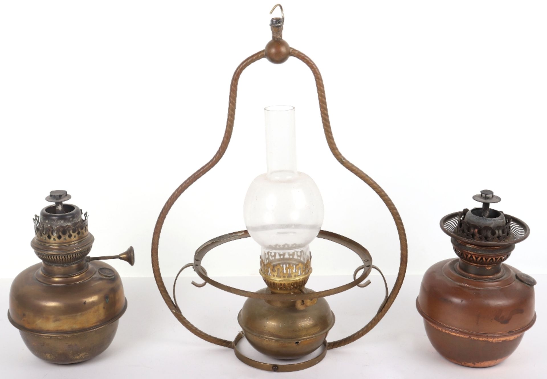 Two oil lamps, one with Campe Veritas badge - Bild 3 aus 11