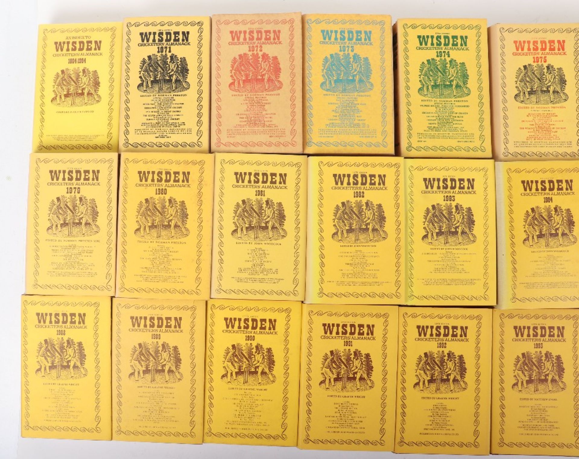 A complete run of Wisden Cricketing Almanac from 1971-1996 - Bild 2 aus 4