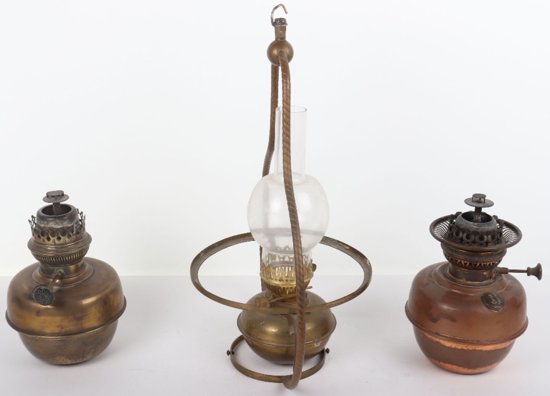 Two oil lamps, one with Campe Veritas badge - Bild 4 aus 11