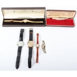 Two 9ct gold ladies wrist watches (one by Fortex)