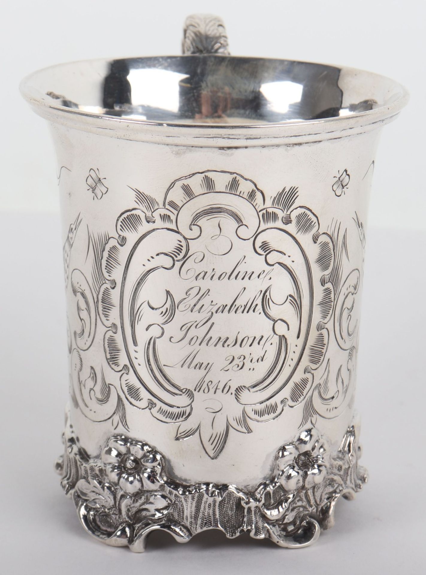 A Victorian silver mug, Robert Wallis, London 1845