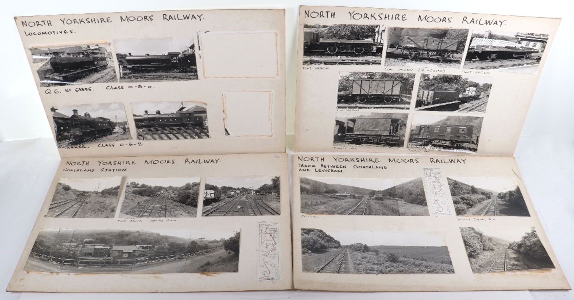 Thirty eight photographs mounted onto card of North Yorkshire Moors Railway