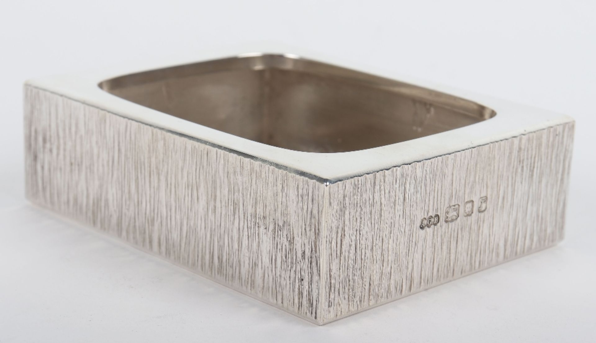 A Gerald Benney silver ashtray, London 1972