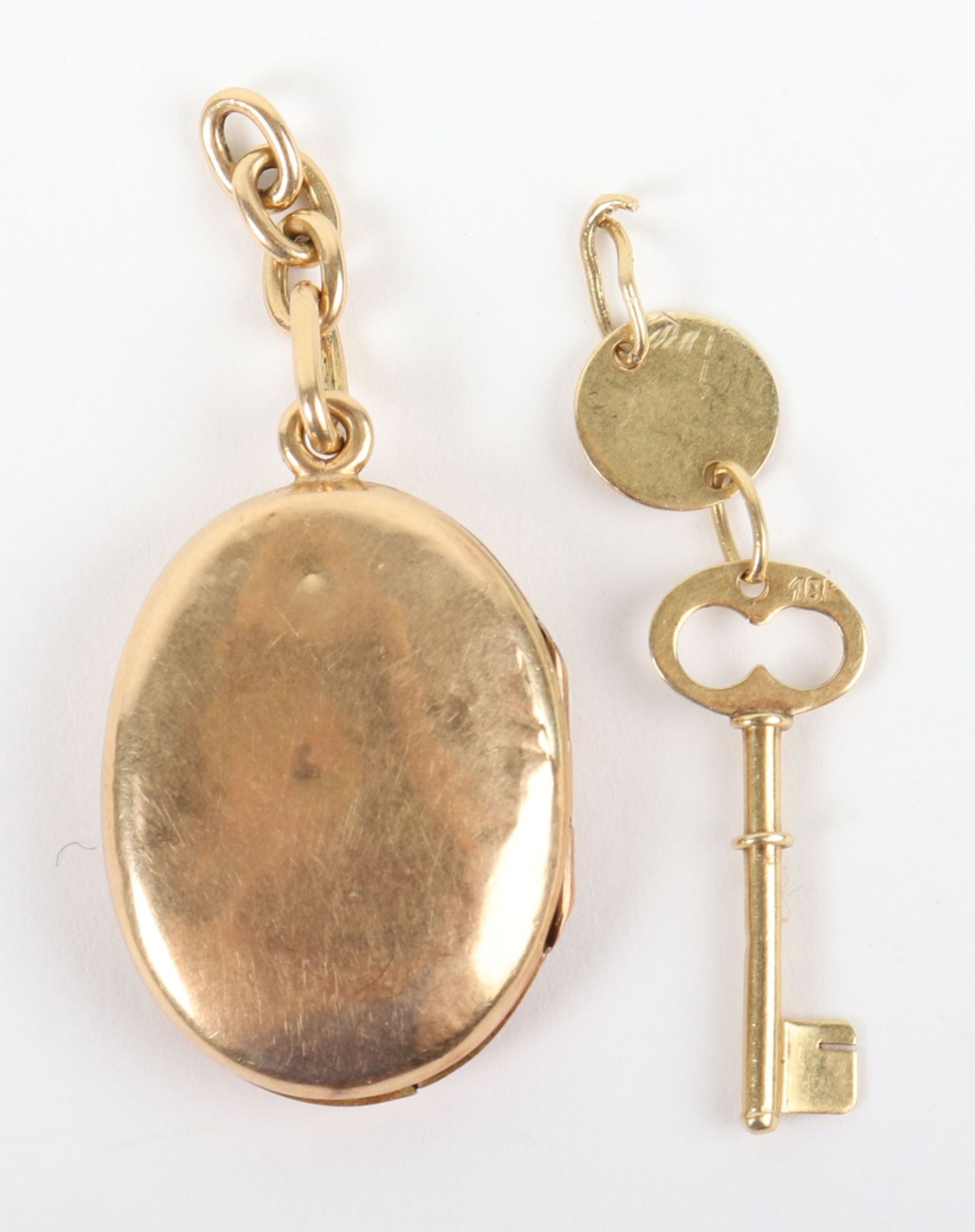 A Continental gold and enamel locket, unmarked - Bild 2 aus 3