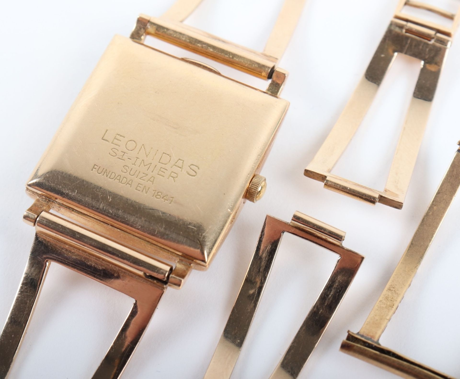 An 18ct gold ladies Leonidas bracelet watch - Bild 4 aus 4