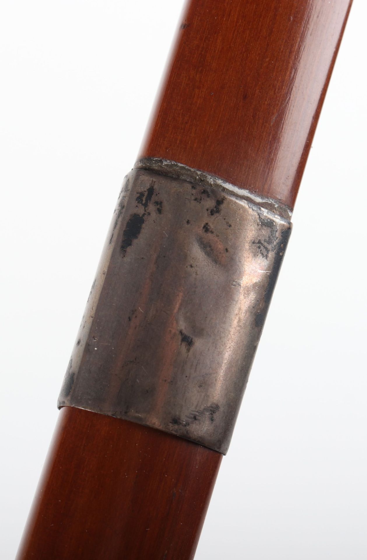 An early 20th century horn and silver banded walking cane - Bild 15 aus 19