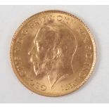 George V, 1914 Half Sovereign