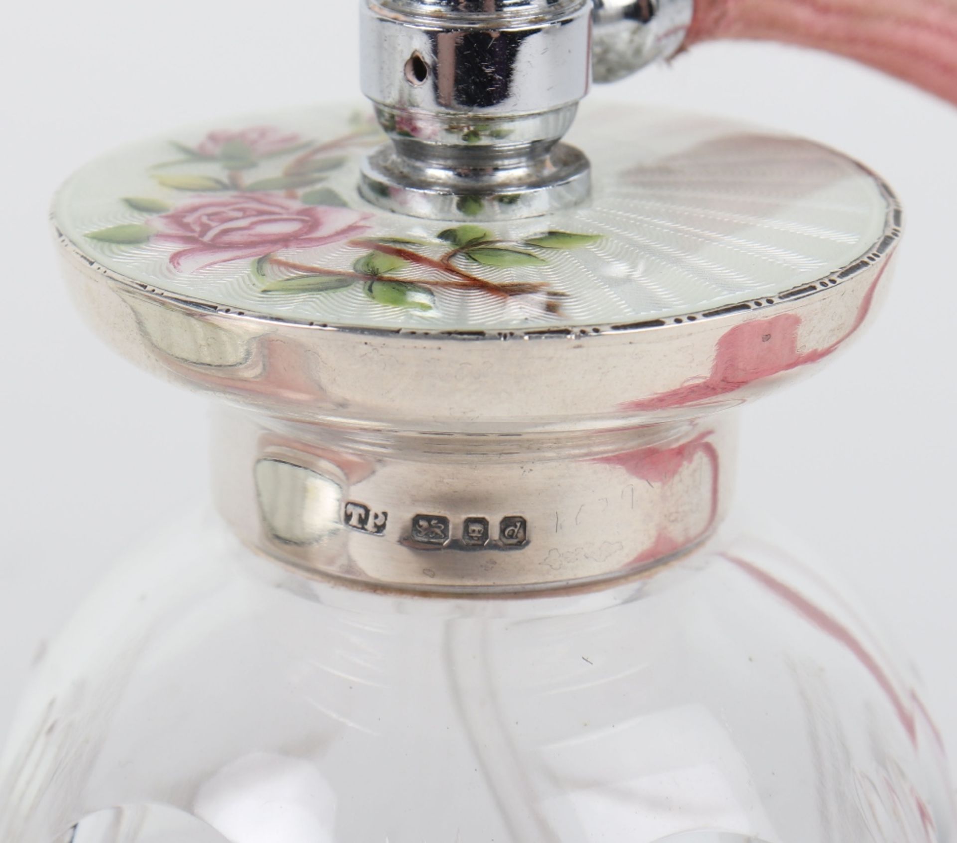 A silver and guilloche enamel perfume set, London 1959 - Bild 4 aus 6