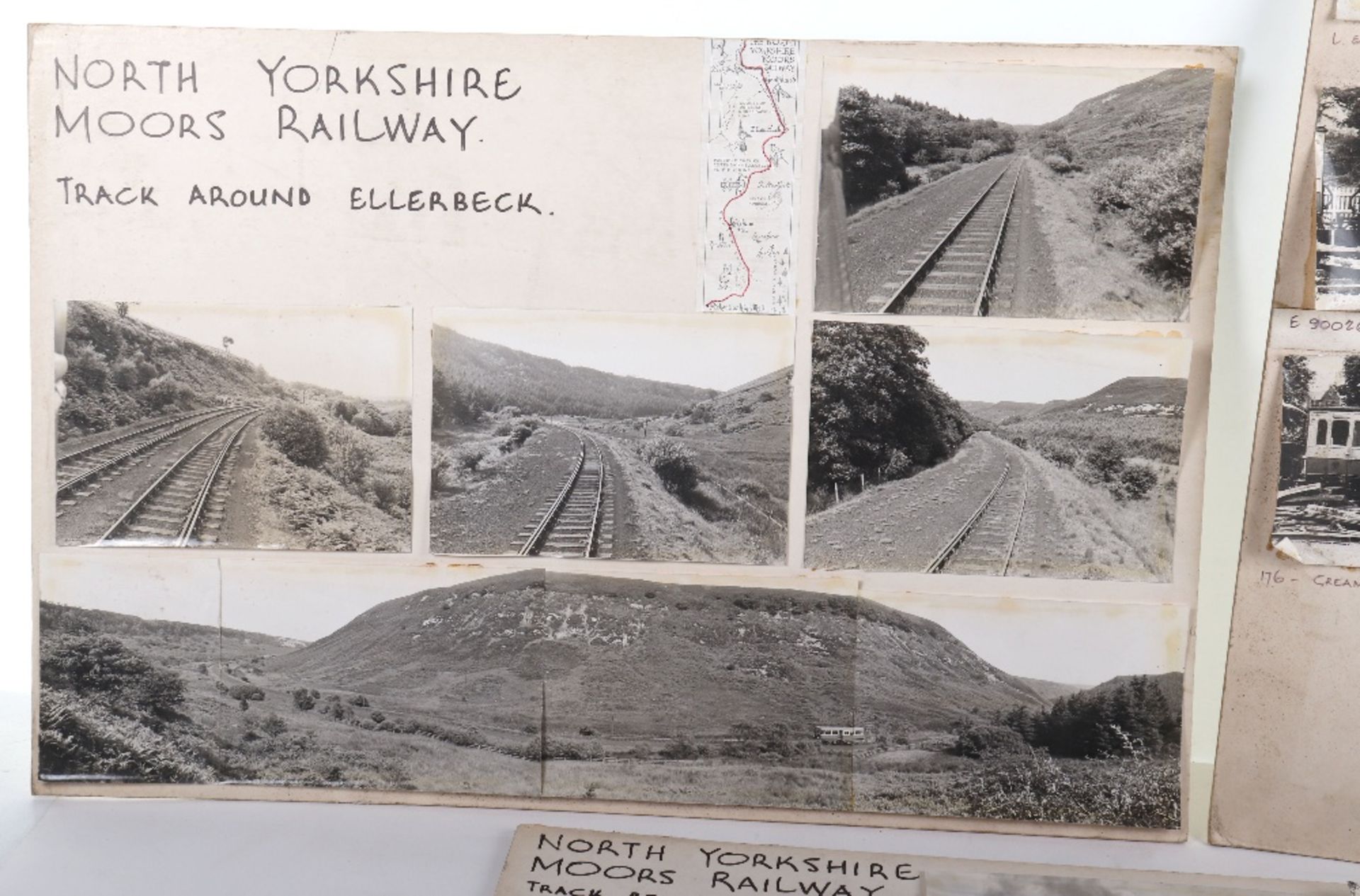 Thirty eight photographs mounted onto card of North Yorkshire Moors Railway - Image 7 of 9