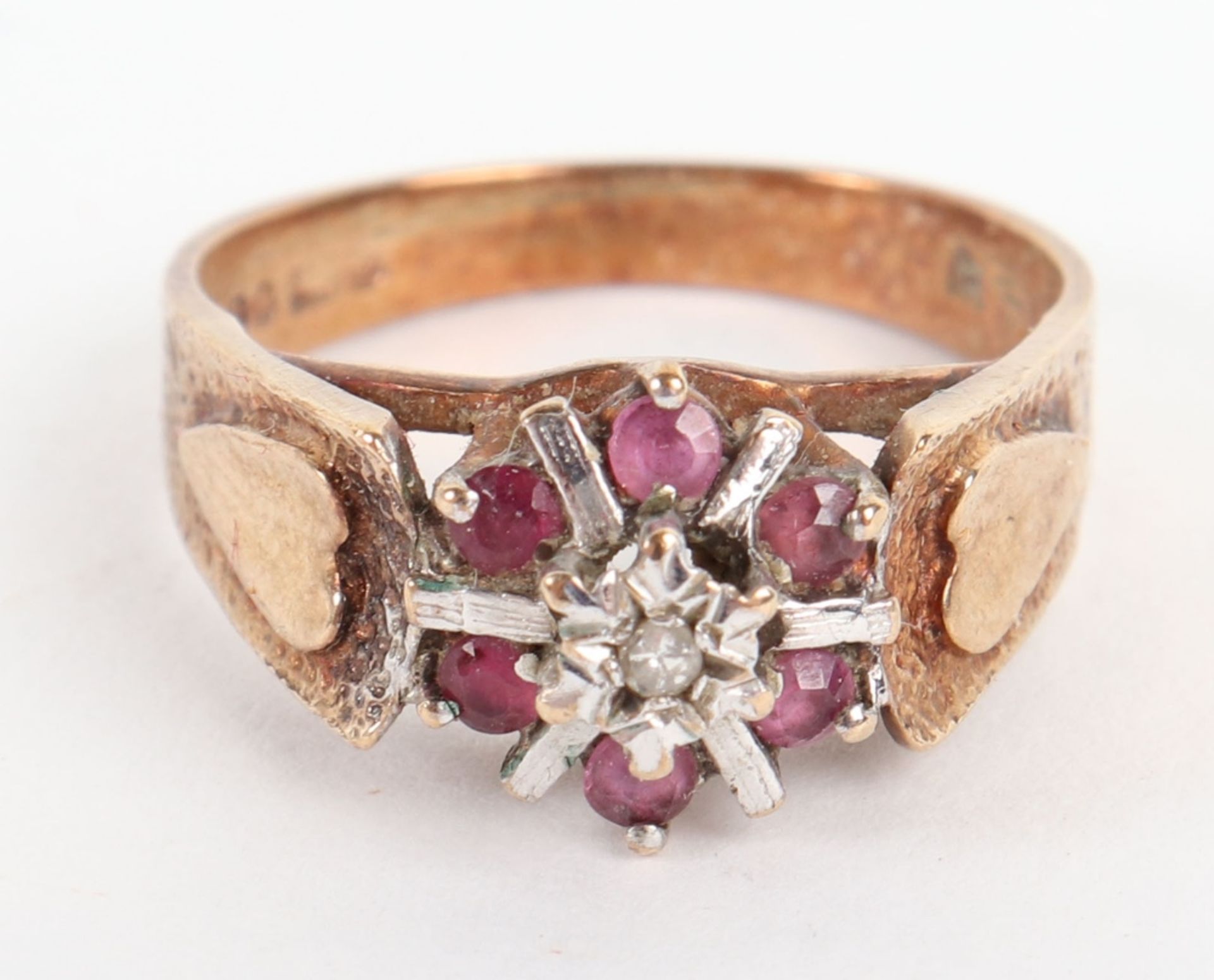 A 1970’s 9ct gold, ruby and diamond ring - Image 2 of 6