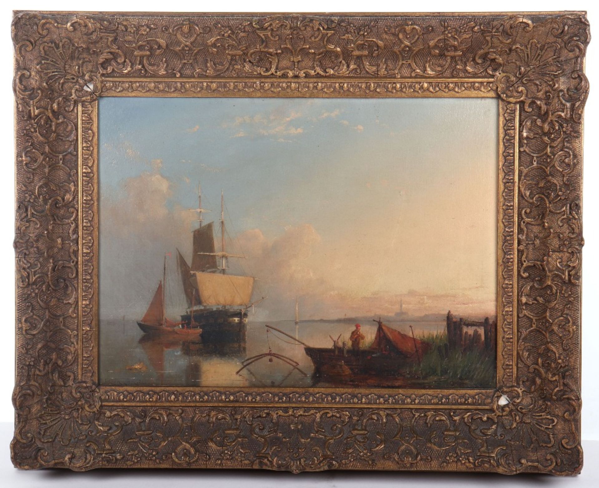 William Raymond Dommersen, Dutch 1859-1927, Shipping Off Schiedam, oil on canvas - Bild 2 aus 10