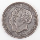 A rare silver Nicolas I and Freidrich Wilhelm III ‘Grand Review of Kalisch’ of 1835