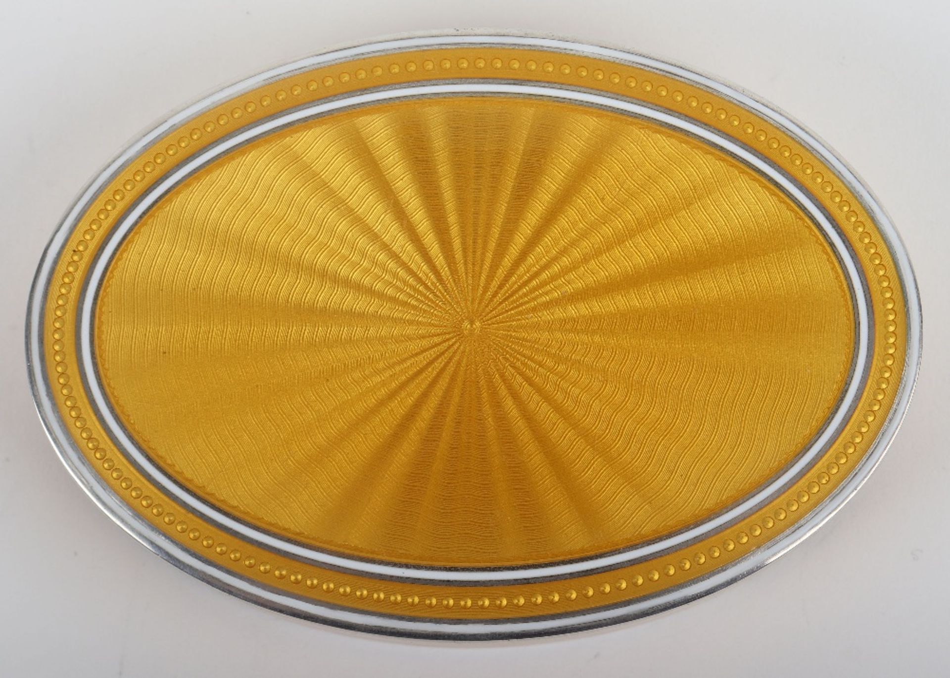 A fine silver and guilloche yellow enamel box, import, 1912 Adolf Philip Krieger - Image 3 of 7
