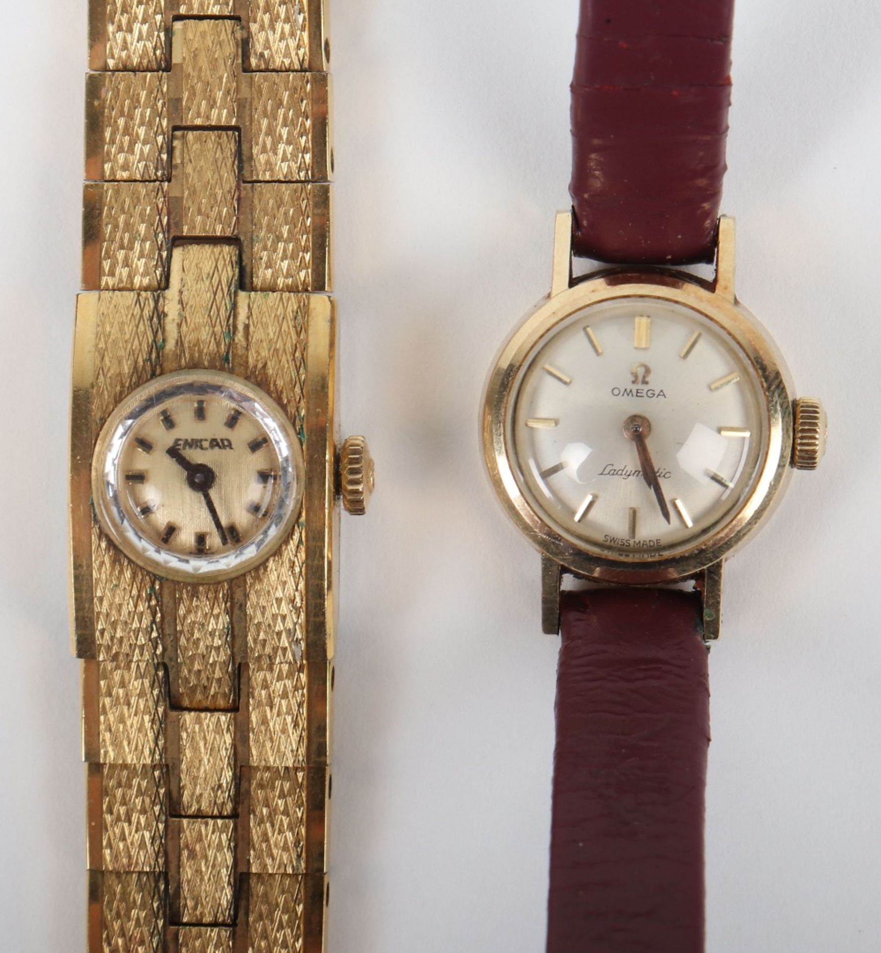 An Omega Ladymatic wristwatch and an Enicar ladies wristwatch - Bild 2 aus 4