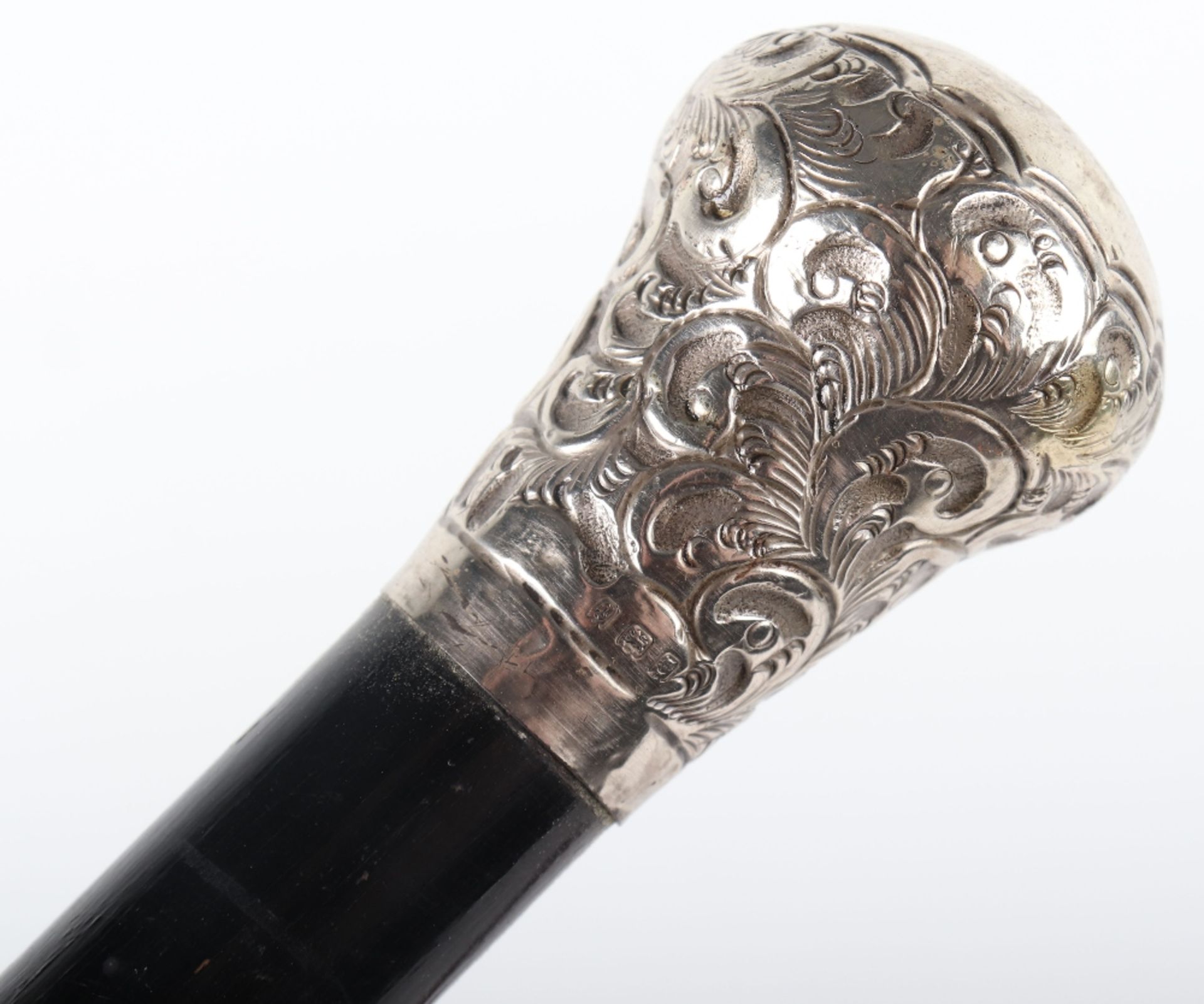 Three silver topped walking canes, late 19th/early 20th century - Bild 11 aus 24