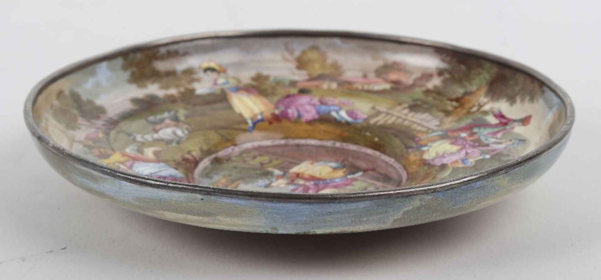 A 19th century Viennese enamel plate, c.1880 - Image 5 of 5
