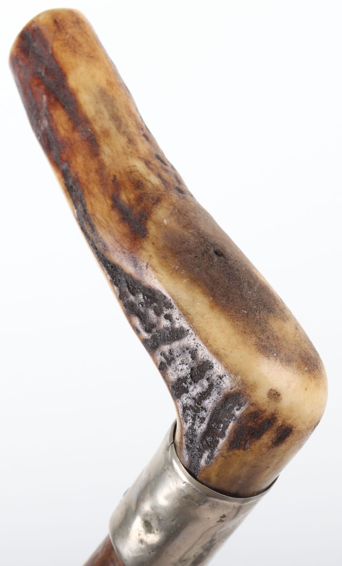 A 19th century silver (unmarked) colonial walking cane, decorated extensively with birds and palms - Bild 10 aus 21