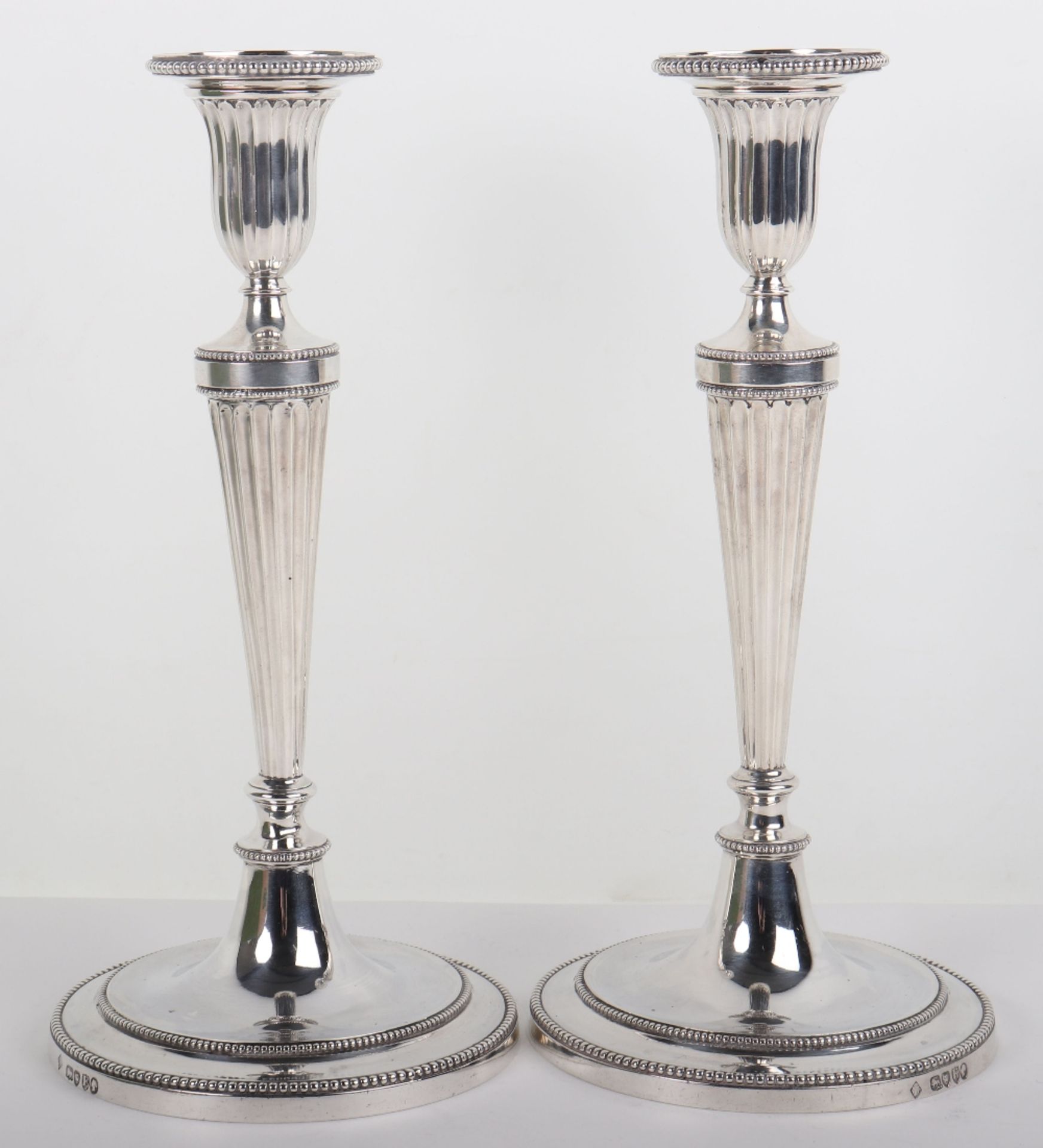 A pair of Victorian silver candlesticks, London 1880, Martin Hall & Co - Image 2 of 8