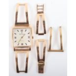 An 18ct gold ladies Leonidas bracelet watch