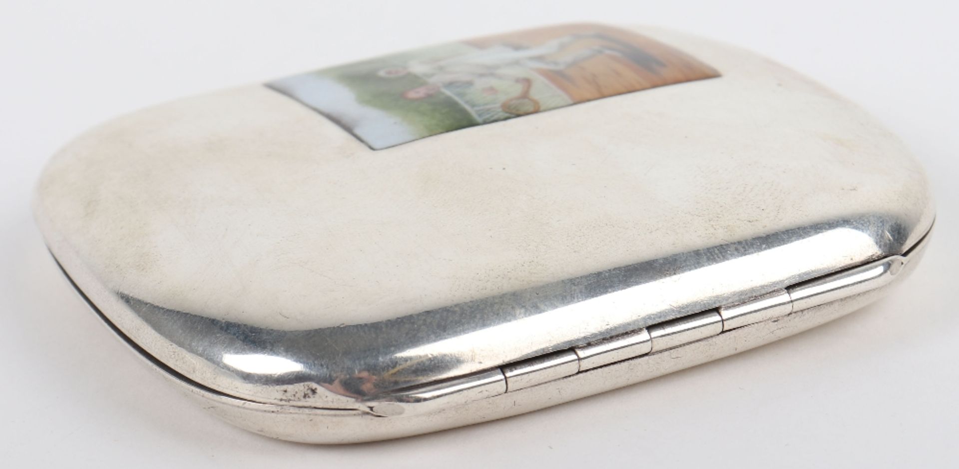 A silver and enamel import cigarette case, early 20th century - Image 5 of 5