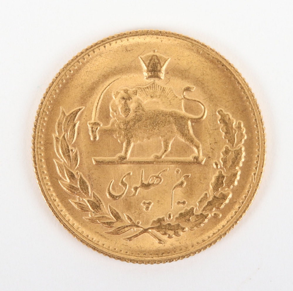 Iranian Half Pahlavi gold coin - Image 2 of 2