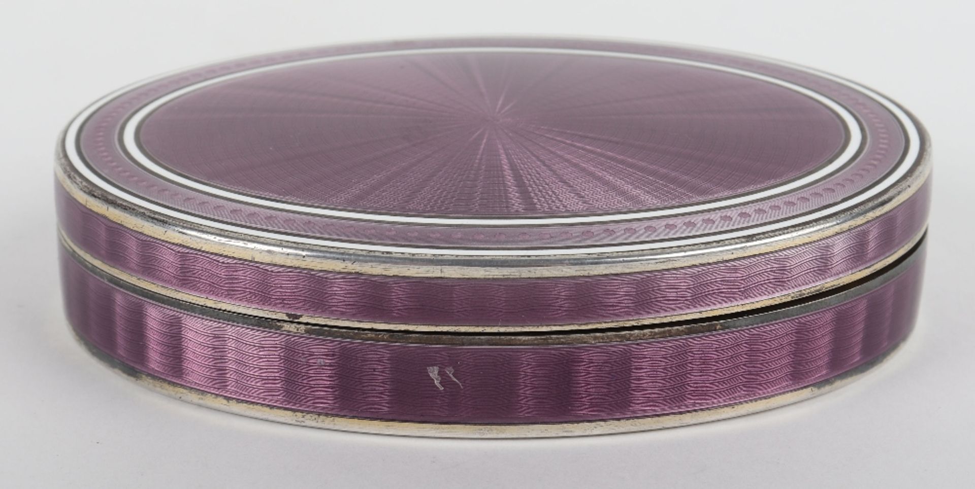 A fine silver and guilloche purple enamel box, Adolf Philip Krieger - Image 2 of 7