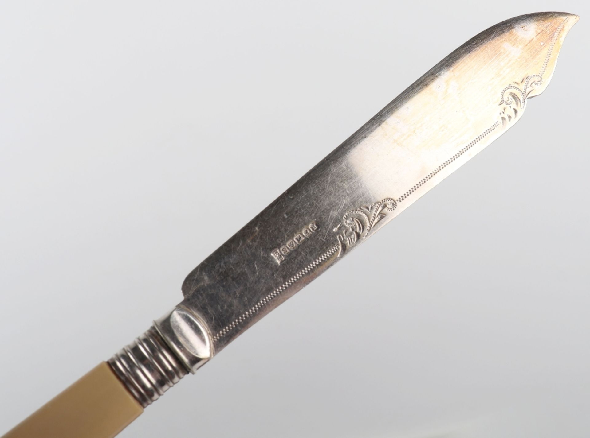 An early 20th century silver plate and bone handle fish knife and fork set for twelve - Image 7 of 9