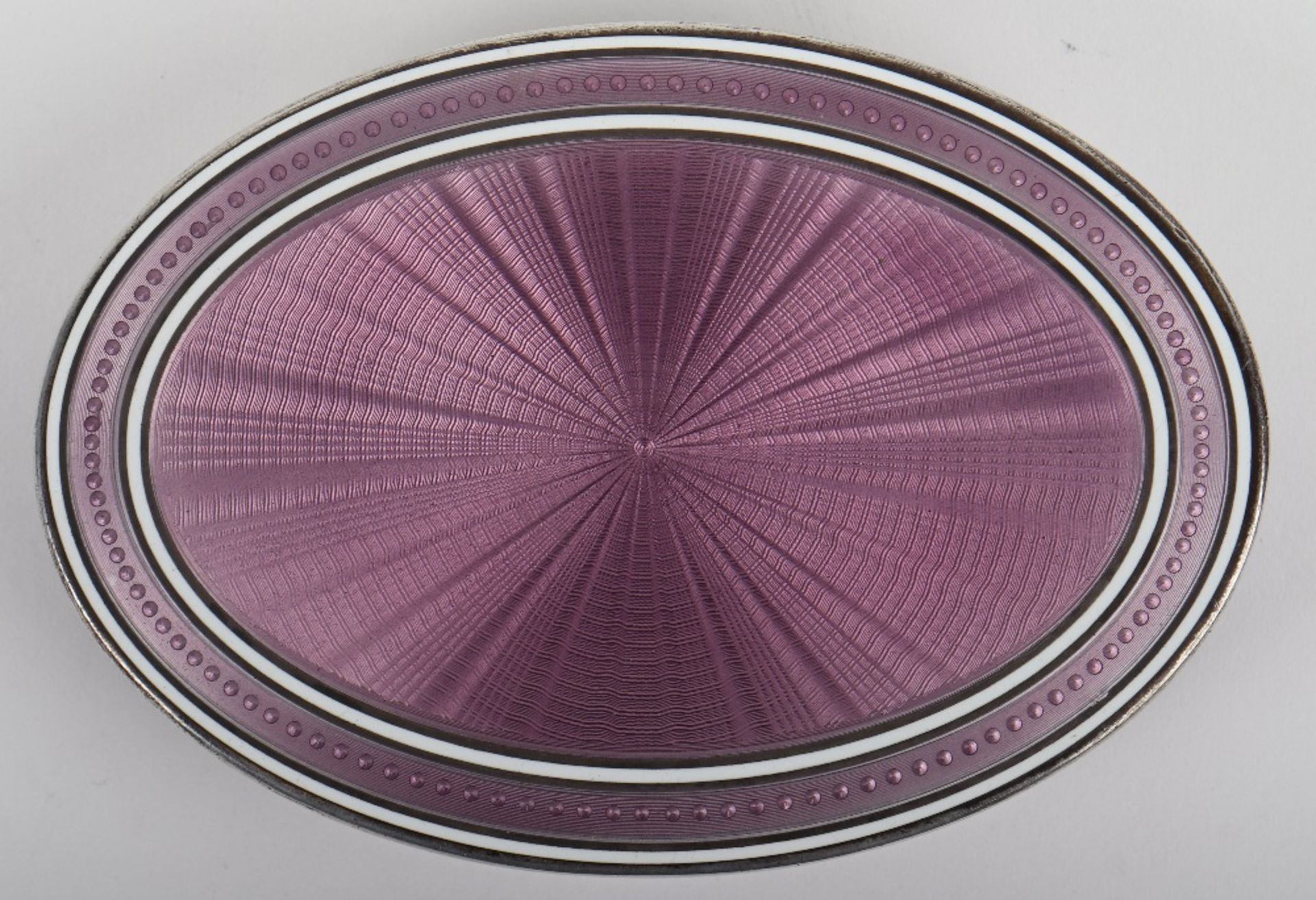 A fine silver and guilloche purple enamel box, Adolf Philip Krieger - Image 3 of 7