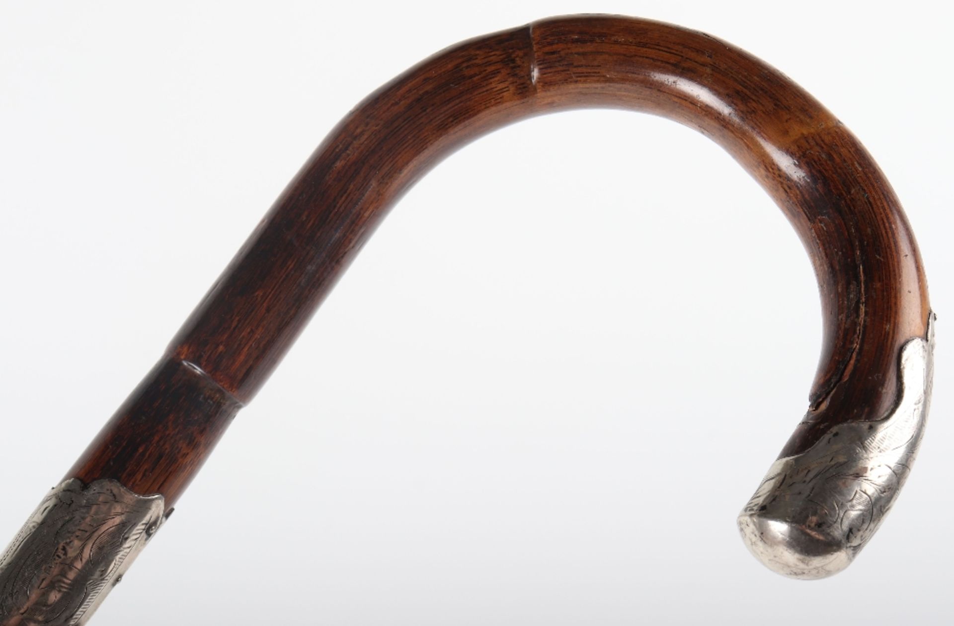 A silver and malacca walking stick, London 1856 - Bild 11 aus 26